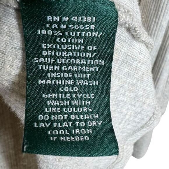 Lauren Ralph Lauren Women’s Gray Long Sleeve Ribbed Half Zip Tee Top 2X - Picture 7 of 8